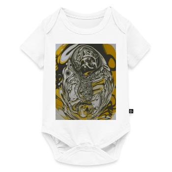 Psychodellic Square - Baby Premium Kurzarmbody - Weiß - Vorne