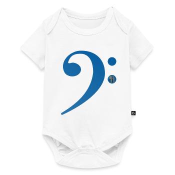 Bassschlüssel - Baby Premium Kurzarmbody - Weiß - Vorne