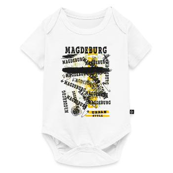 Magdebourg Allemagne Ville Skyline Home Love - Body à manches courtes Premium Bébé - blanc - Devant