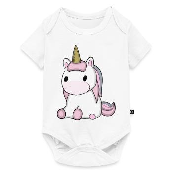 Idée cadeau Bébé Licorne - Body à manches courtes Premium Bébé - blanc - Devant