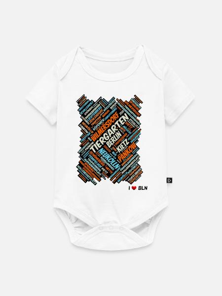 Berlin - Baby Premium Kurzarmbody - Weiß