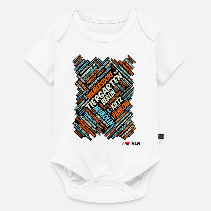 Berlin - Baby Premium Kurzarmbody - Weiß