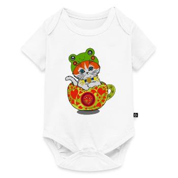 Cat - Baby Premium short-sleeve bodysuit - white - Front