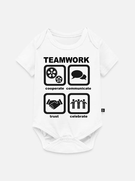 Teamwork - Baby Premium Kurzarmbody - Weiß