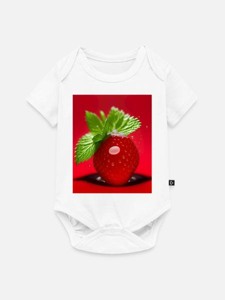 Strawberry - Baby Premium Kurzarmbody - Weiß