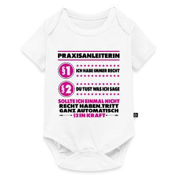 Danke Sagen an Praxisanleiterin Abschied Kollegin - Baby Premium Kurzarmbody - Weiß - Vorne