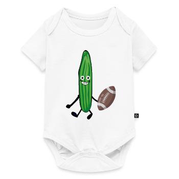 Football américain,Football,Concombre,Athlètes,Sports - Body à manches courtes Premium Bébé - blanc - Devant