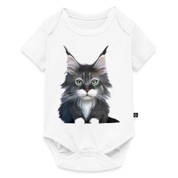 Cat Owner Maine Coon Cat Kitten Male - Baby Premium short-sleeve bodysuit - white - Front