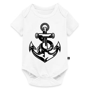 Bateau d’ancre Bateau Nautique - Body à manches courtes Premium Bébé - blanc - Devant