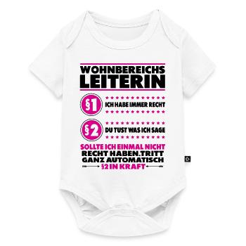 Wohnbereichsleiterin WBL Beste Lustig Spruch - Baby Premium Kurzarmbody - Weiß - Vorne