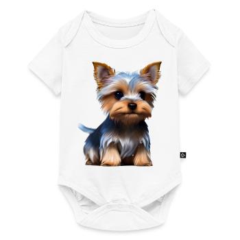 Dog Owner Yorkshire Terrier Puppy Dog - Baby Premium short-sleeve bodysuit - white - Front