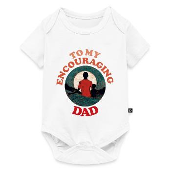 À mon père encourageant, bonne fête des pères - Body à manches courtes Premium Bébé - blanc - Devant