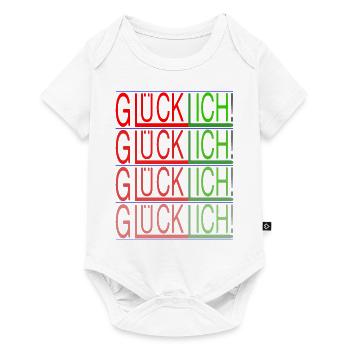 Glücklich - Ich / Glück + Ich = GlücklIch - Baby Premium Kurzarmbody - Weiß - Vorne