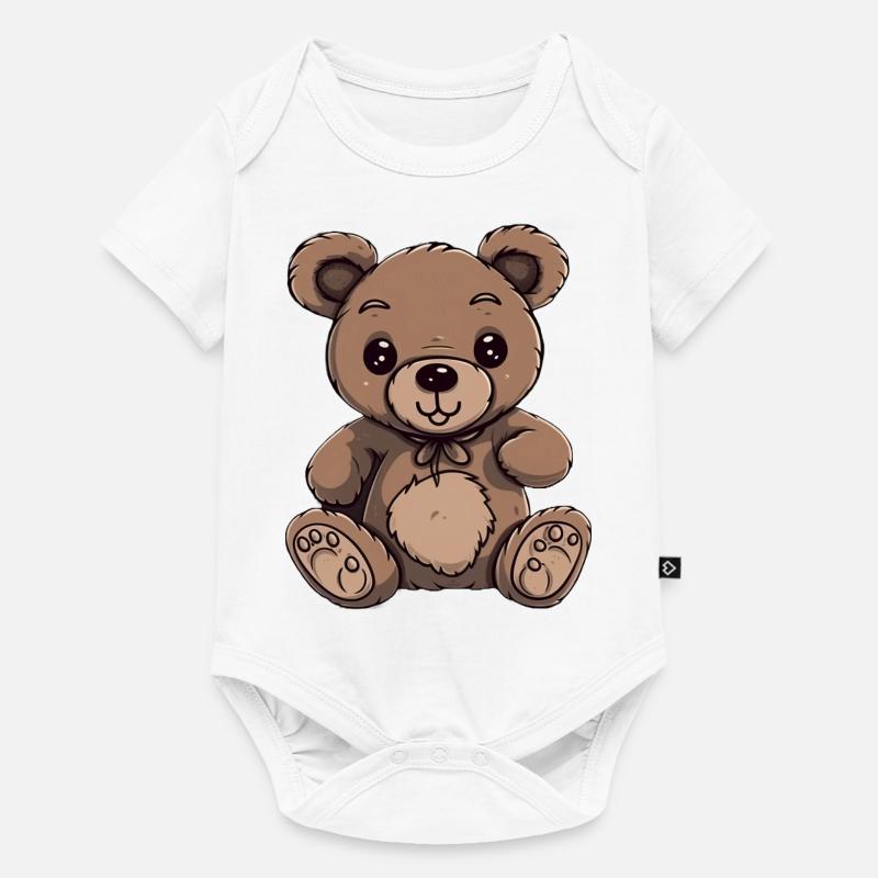 Teddy-Blüten - Baby Premium Kurzarmbody - Weiß