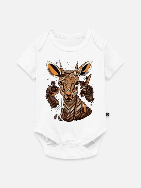 Maya, die Antilope - Baby Premium Kurzarmbody - Weiß