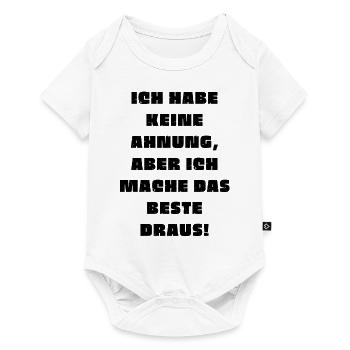 Lustiger Spruch T-Shirt Ahnungslos - Baby Premium Kurzarmbody - Weiß - Vorne