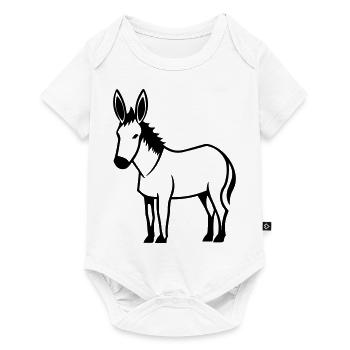 âne - Body à manches courtes Premium Bébé - blanc - Devant
