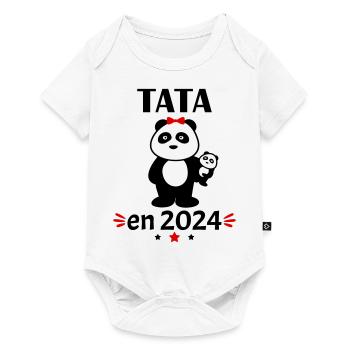 Tata en 2024, annonce grossesse, famille - Body à manches courtes Premium Bébé - blanc - Devant