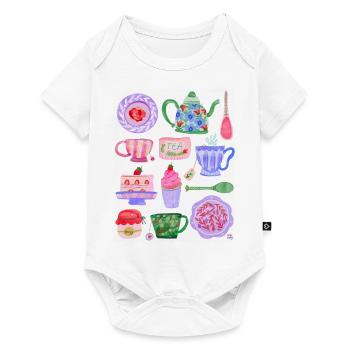 Dessert & Tea - Baby Premium Kurzarmbody - Weiß - Vorne