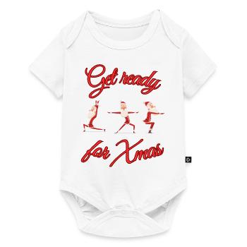 Santa Claus Yoga - Baby Premium short-sleeve bodysuit - white - Front