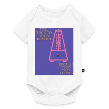 Metronom Beats - Baby Premium Kurzarmbody - Weiß - Vorne