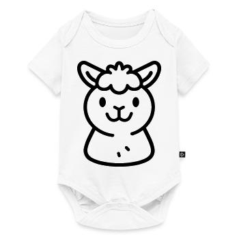 Alpaca llama - Baby Premium short-sleeve bodysuit - white - Front