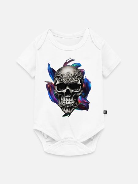 Totenkopf - Baby Premium Kurzarmbody - Weiß