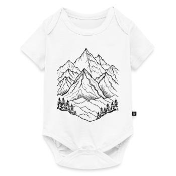 Paysage de montagne - Body à manches courtes Premium Bébé - blanc - Devant