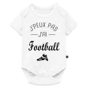 J'peux pas j ai Football joueur footballeur foot - Body à manches courtes Premium Bébé - blanc - Devant