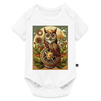 Eule der Zeit - Baby Premium Kurzarmbody - Weiß - Vorne