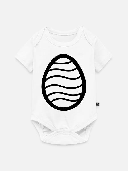 Ei - Baby Premium Kurzarmbody - Weiß