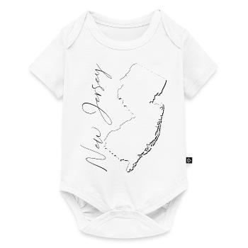 New Jersey (United States) | Map | Shadow Script - Baby Premium short-sleeve bodysuit - white - Front