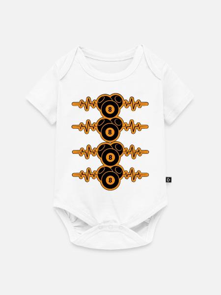 Billard-Herzschlag - Baby Premium Kurzarmbody - Weiß