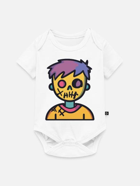 Zombie Halloween Gruselig - Baby Premium Kurzarmbody - Weiß
