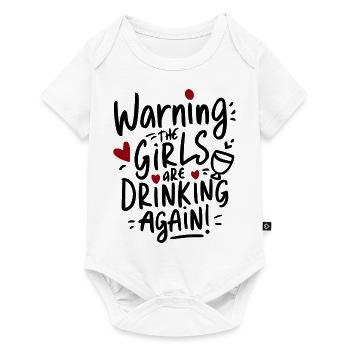 Warning Girls Drinking Again Typography - Baby Premium short-sleeve bodysuit - white - Front