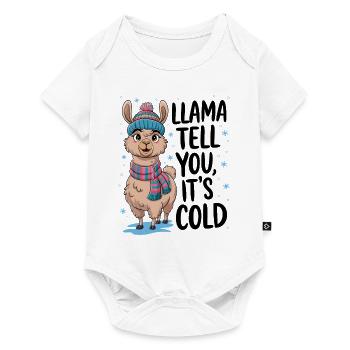 Llama Tell You It's Cold - Baby Premium short-sleeve bodysuit - white - Front