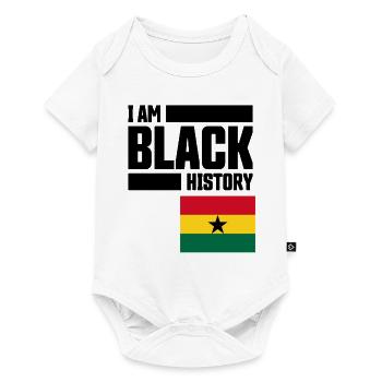 Monat der schwarzen Geschichte Ghana - Baby Premium Kurzarmbody - Weiß - Vorne