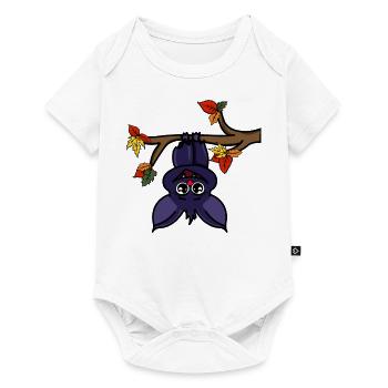 Chauve-souris mignon Halloween vampire enfant motif automne - Body à manches courtes Premium Bébé - blanc - Devant