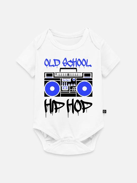Ghetto blaster old school - Body à manches courtes Premium Bébé - blanc