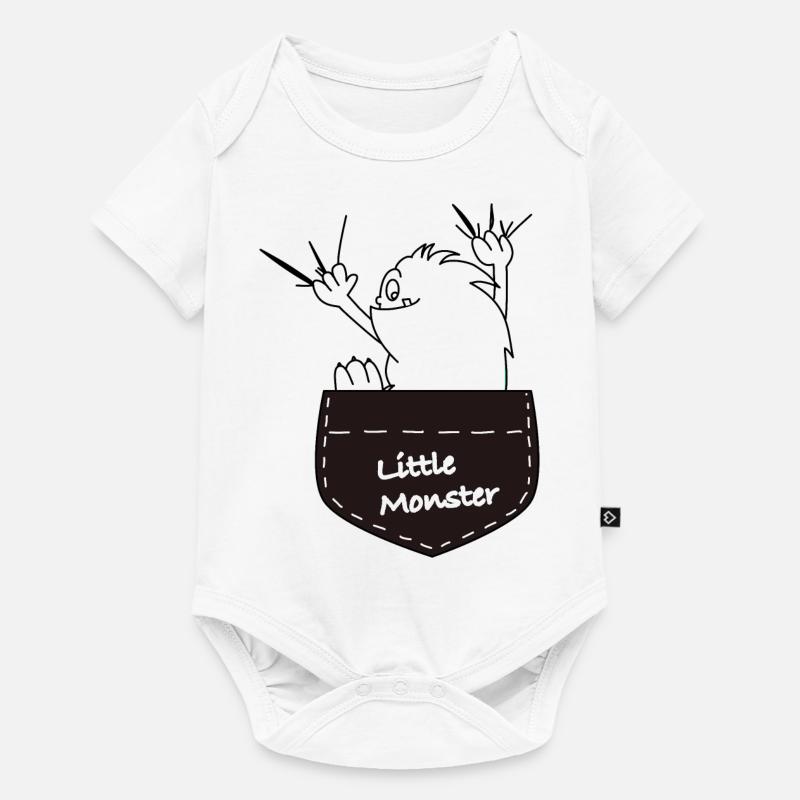 Monstre - Body à manches courtes Premium Bébé - blanc