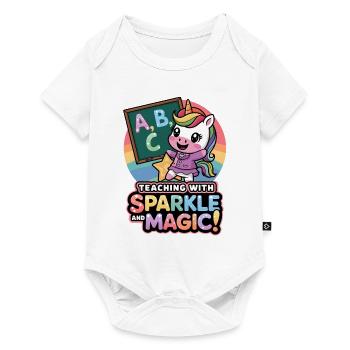 Teaching With Sparkle And Magic! - Baby Premium short-sleeve bodysuit - white - Front