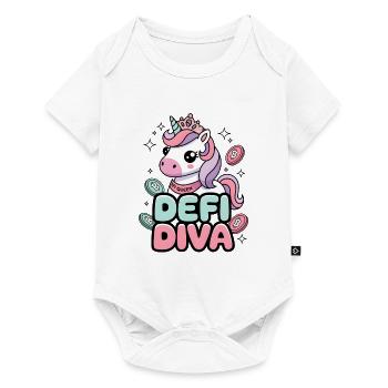 Diva Défi - Body à manches courtes Premium Bébé - blanc - Devant
