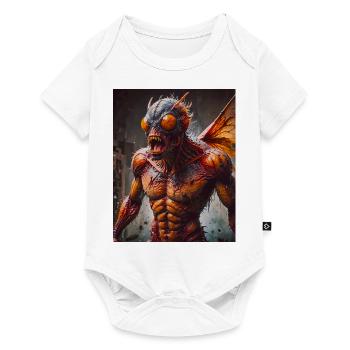 Monstre mutant mi-hommes mi-insecte sombre horreur - Body à manches courtes Premium Bébé - blanc - Devant