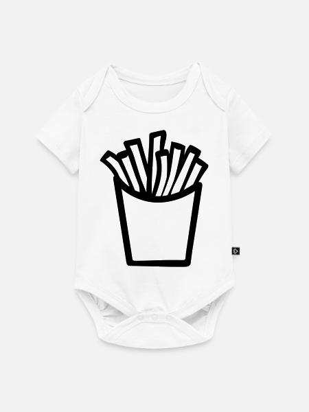 Pommes frites - Baby Premium Kurzarmbody - Weiß