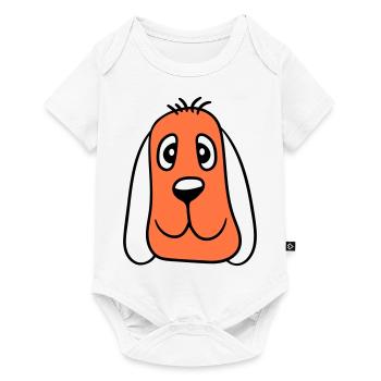 Visage de chien Petit Tête d’animal de compagnie Mignon - Body à manches courtes Premium Bébé - blanc - Devant