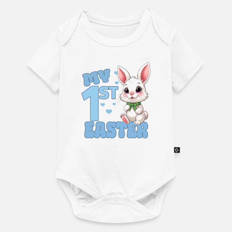 My First Easter - Baby Premium Kurzarmbody - Weiß