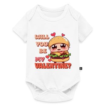 Burger - Will you be my Valentine - Baby Premium short-sleeve bodysuit - white - Front