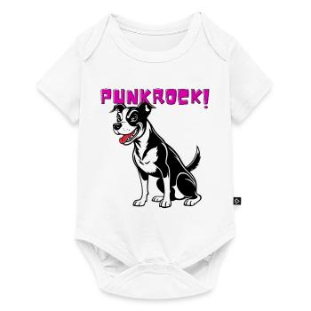 Punk Rock Dog - Baby Premium short-sleeve bodysuit - white - Front