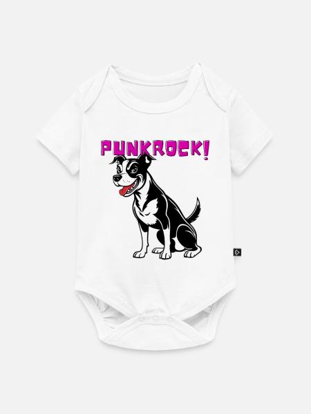 Punkrock Hund - Baby Premium Kurzarmbody - Weiß