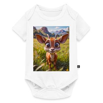 animaux africains super mignons – Antilope - Body à manches courtes Premium Bébé - blanc - Devant